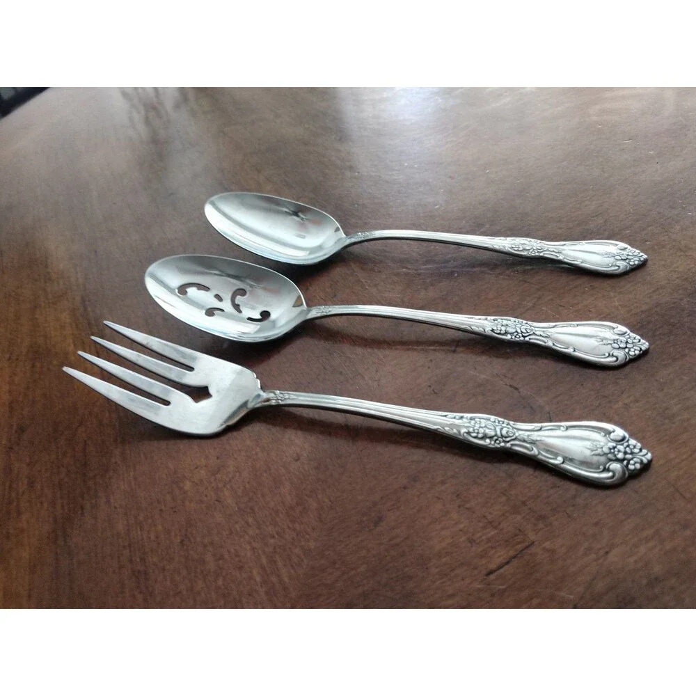 Lot 3 Serving Set Lot Oneida HH Kennett Square Stainless Distinction Deluxe